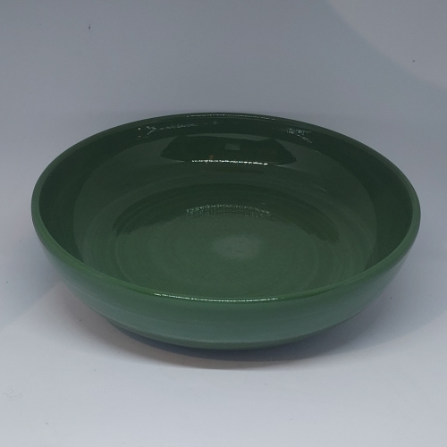 Assiette creuse vert chrome