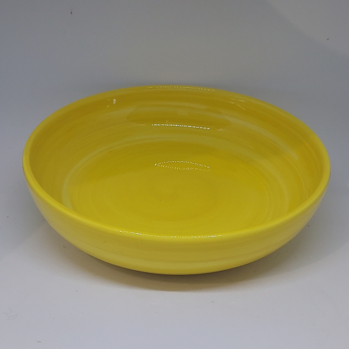 Assiette creuse jaune