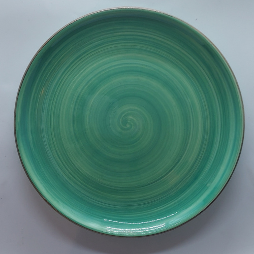 Assiette ronde grand modèle menthe