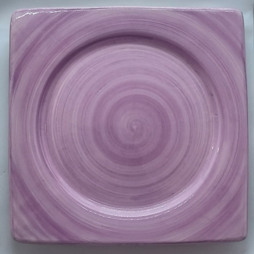 Assiette carrée petit modèle lilas