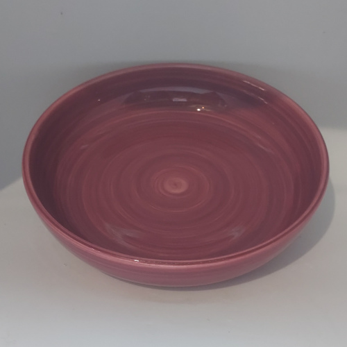 Assiette creuse framboise
